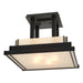 Hubbardton Forge - Four Light Semi-Flush Mount - Steppe - Black- Union Lighting Luminaires Decor