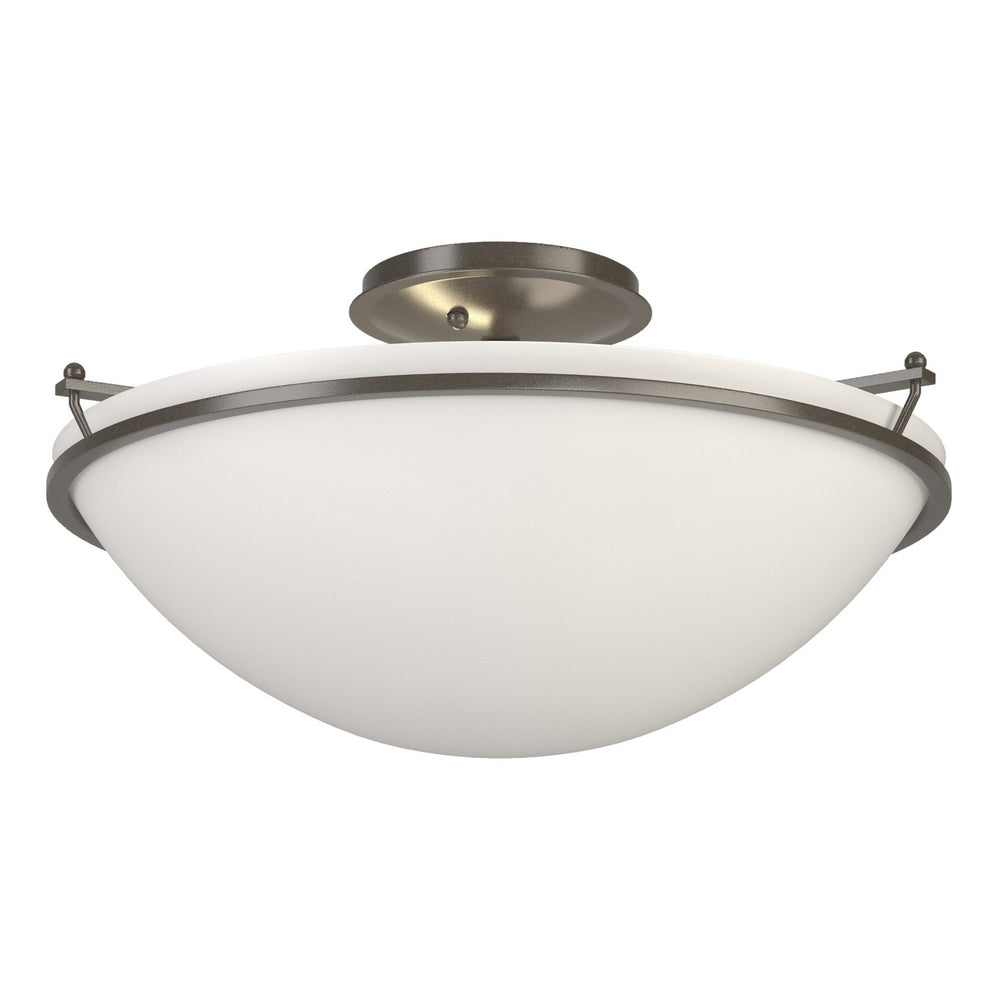 Hubbardton Forge - Three Light Semi-Flush Mount - Simple Lines - Dark Smoke- Union Lighting Luminaires Decor