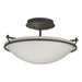 Hubbardton Forge - Two Light Semi-Flush Mount - Simple Lines - Natural Iron- Union Lighting Luminaires Decor