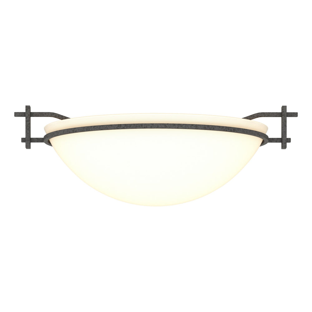 Hubbardton Forge - One Light Semi-Flush Mount - Moonband - Natural Iron- Union Lighting Luminaires Decor