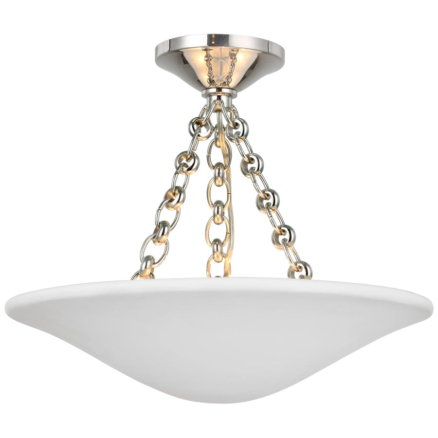 Visual Comfort Signature Canada - LED Semi Flush Mount - Mollino - Polished Nickel- Union Lighting Luminaires Decor