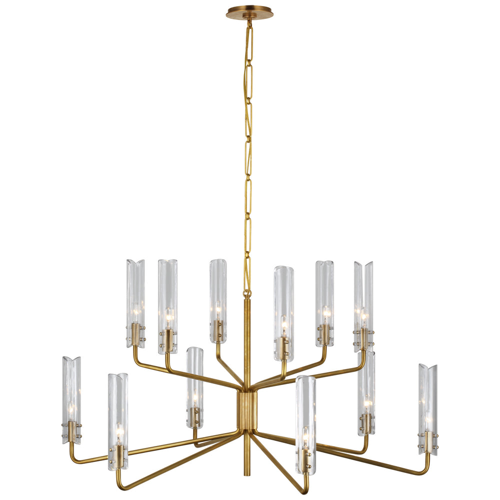 Visual Comfort Signature Canada - LED Chandelier - Casoria - Hand-Rubbed Antique Brass- Union Lighting Luminaires Decor