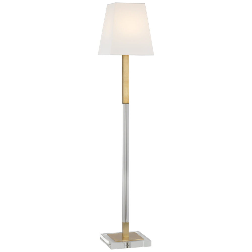 Visual Comfort Signature Canada - LED Floor Lamp - Reagan - Antique-Burnished Brass and Crystal- Union Lighting Luminaires Decor