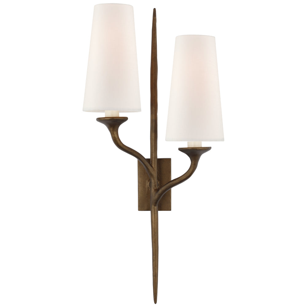 Visual Comfort Signature Canada - Two Light Wall Sconce - Iberia - Antique Bronze Leaf- Union Lighting Luminaires Decor