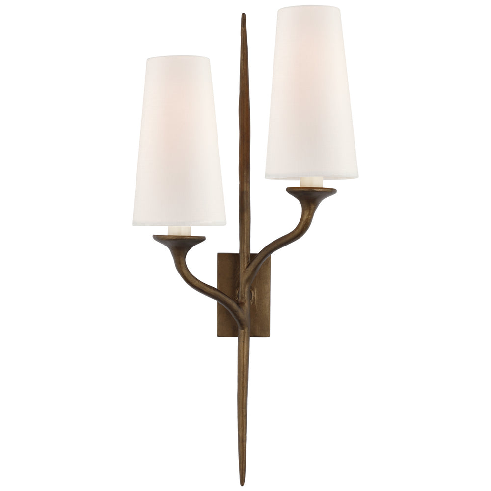Visual Comfort Signature Canada - Two Light Wall Sconce - Iberia - Antique Bronze Leaf- Union Lighting Luminaires Decor