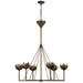 Visual Comfort Signature Canada - Six Light Chandelier - Alberto - Antique Bronze Leaf- Union Lighting Luminaires Decor