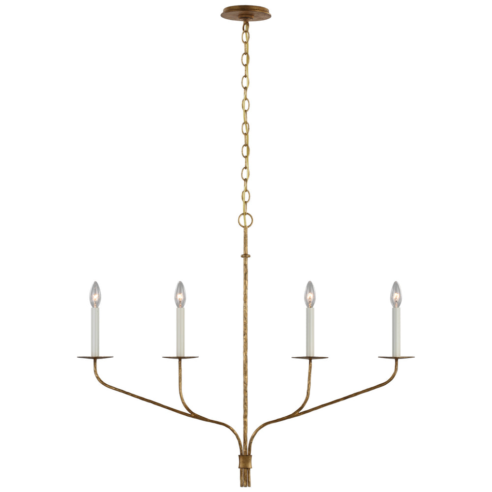 Visual Comfort Signature Canada - LED Linear Chandelier - Belfair - Gilded Iron- Union Lighting Luminaires Decor