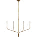 Visual Comfort Signature Canada - LED Linear Chandelier - Belfair - Gilded Iron- Union Lighting Luminaires Decor