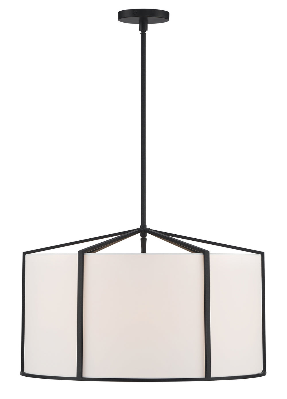 Crystorama - Six Light Pendant - Carlyn - Black- Union Lighting Luminaires Decor