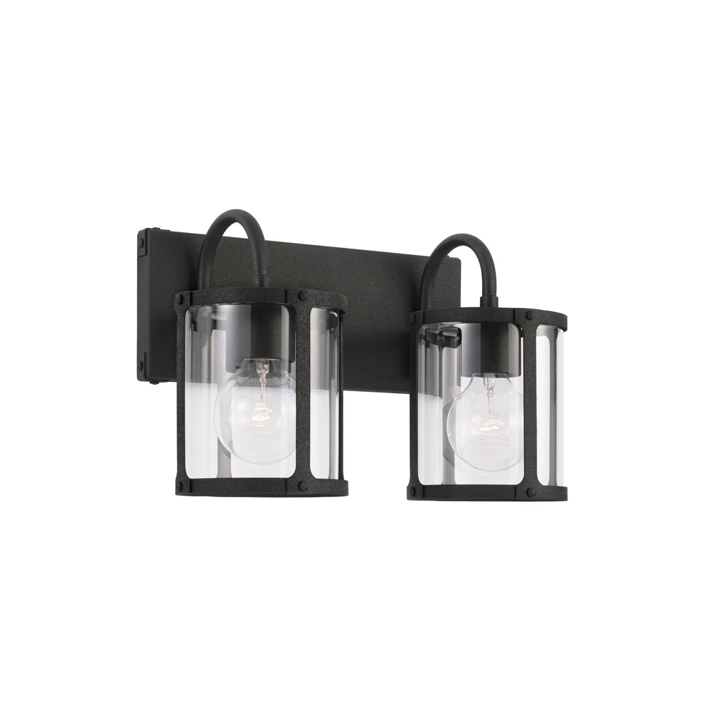 Capital Lighting - Two Light Vanity - Brennen - Black Iron- Union Lighting Luminaires Decor