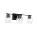 Capital Lighting - Three Light Vanity - Lucas - Matte Black- Union Lighting Luminaires Decor