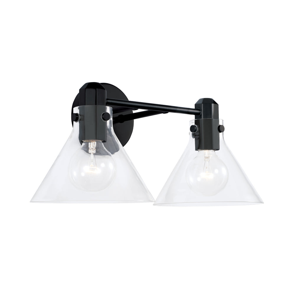 Capital Lighting - Two Light Vanity - Greer - Matte Black- Union Lighting Luminaires Decor