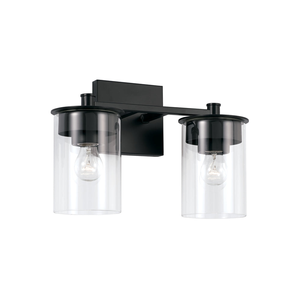 Capital Lighting - Two Light Vanity - Mason - Matte Black- Union Lighting Luminaires Decor
