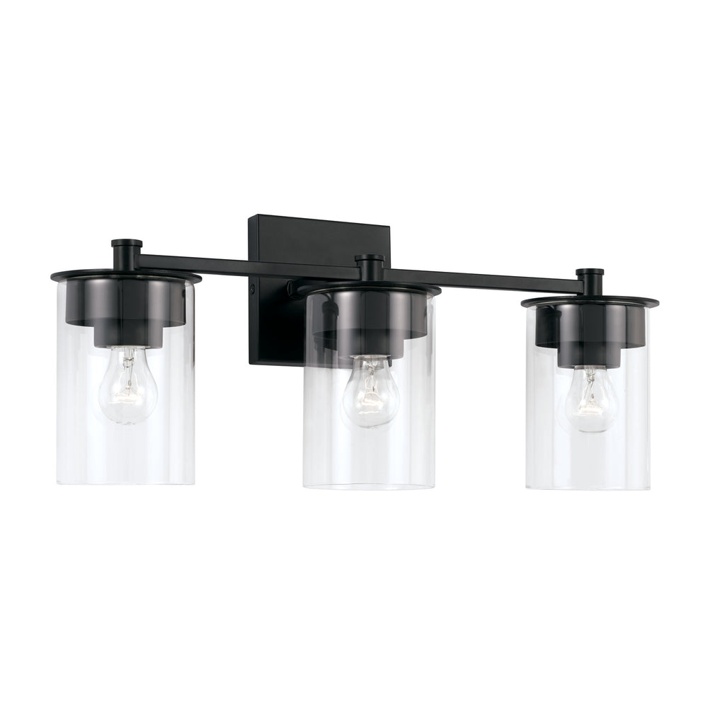 Capital Lighting - Three Light Vanity - Mason - Matte Black- Union Lighting Luminaires Decor