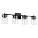 Capital Lighting - Four Light Vanity - Mason - Matte Black- Union Lighting Luminaires Decor