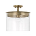 Capital Lighting - One Light Semi Flush Mount - Mason - Aged Brass- Union Lighting Luminaires Decor
