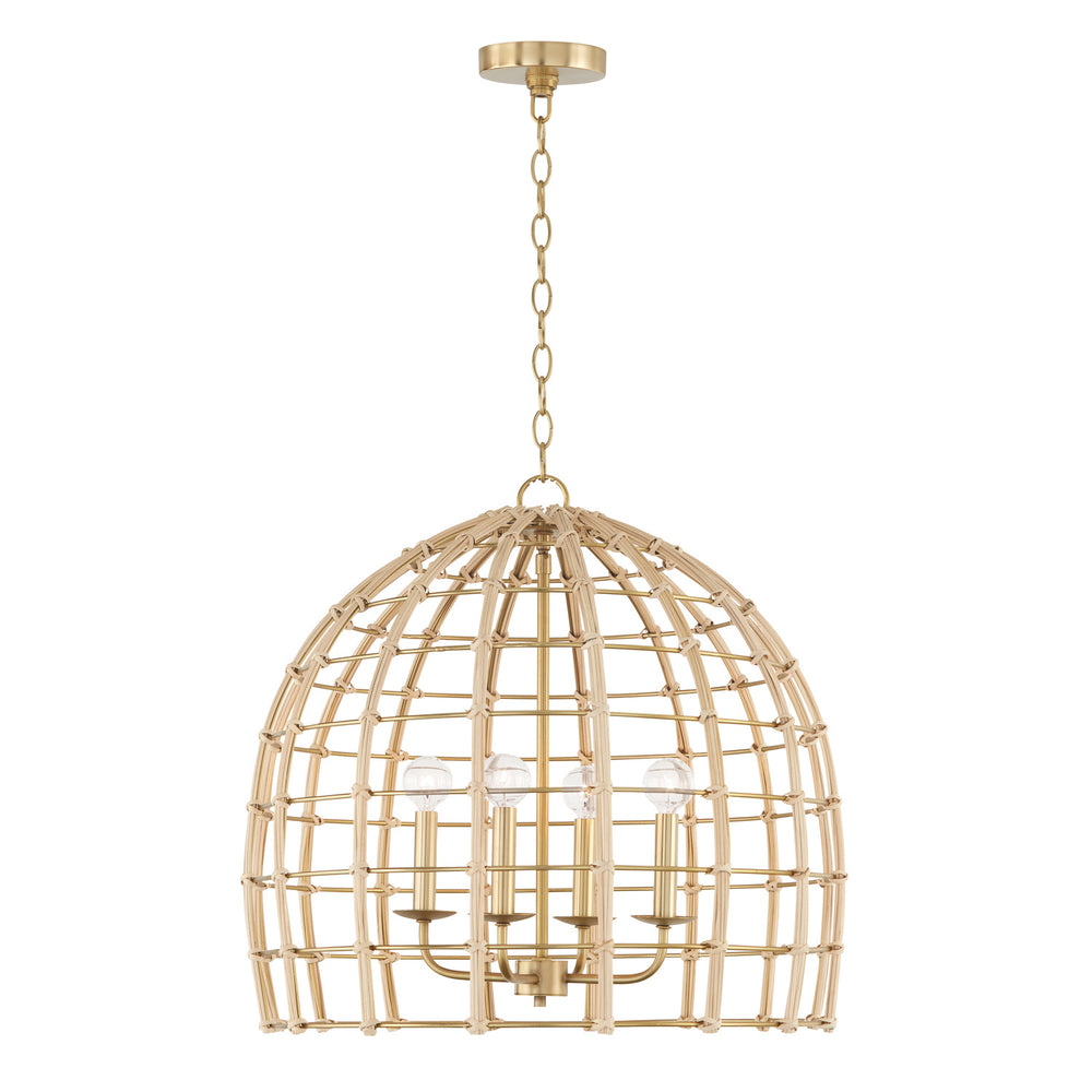 Capital Lighting - Four Light Pendant - Wren - Matte Brass- Union Lighting Luminaires Decor