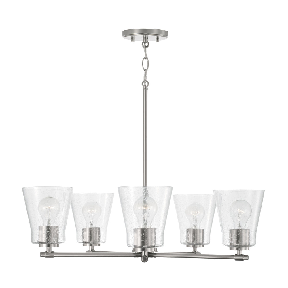 Capital Lighting - Five Light Chandelier - Baker - Brushed Nickel- Union Lighting Luminaires Decor