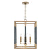 Capital Lighting - Four Light Foyer - Bleeker - Aged Brass and Black- Union Lighting Luminaires Decor