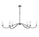 Meridian - Six Light Chandelier - Matte Black- Union Lighting Luminaires Decor