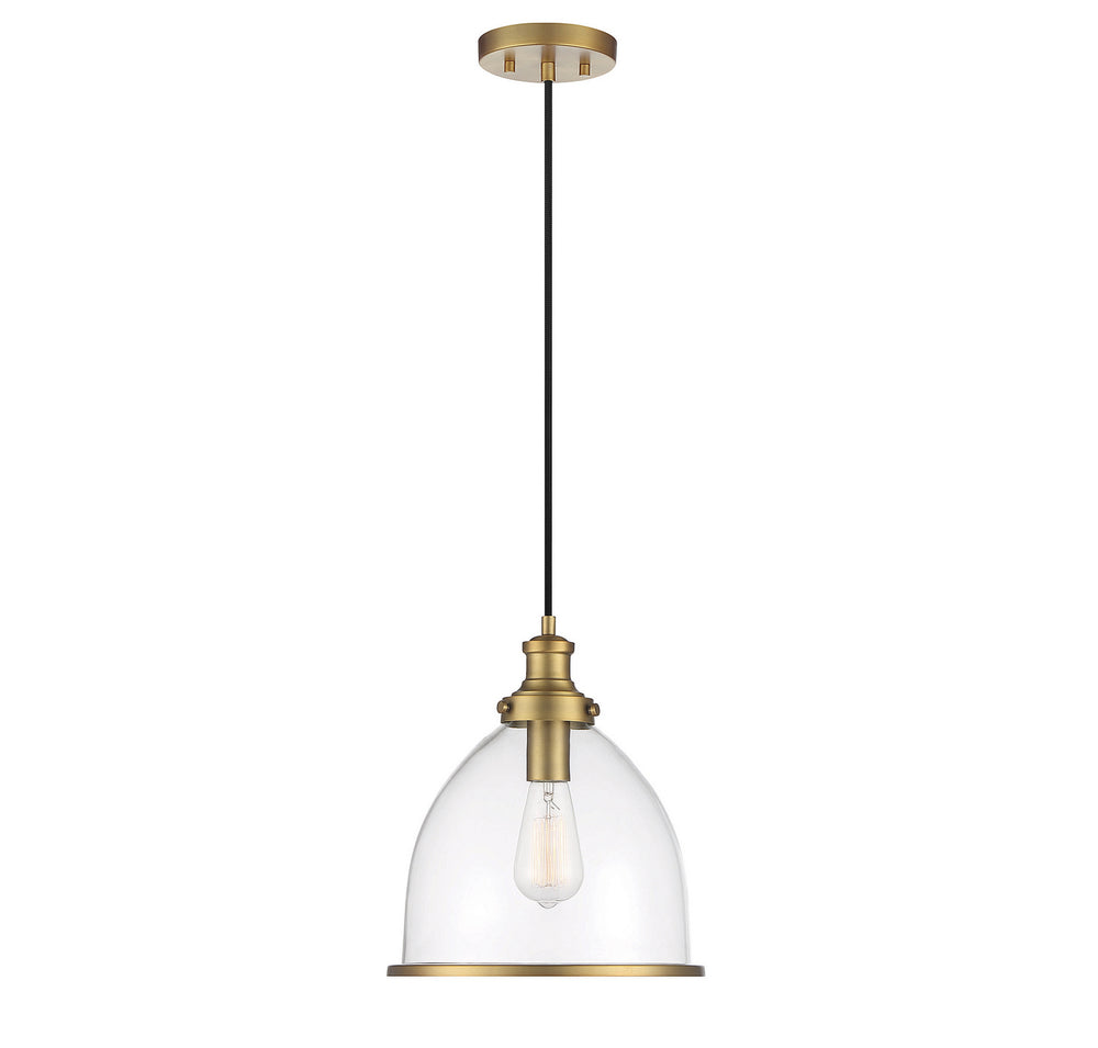 Meridian - One Light Pendant - Natural Brass- Union Lighting Luminaires Decor