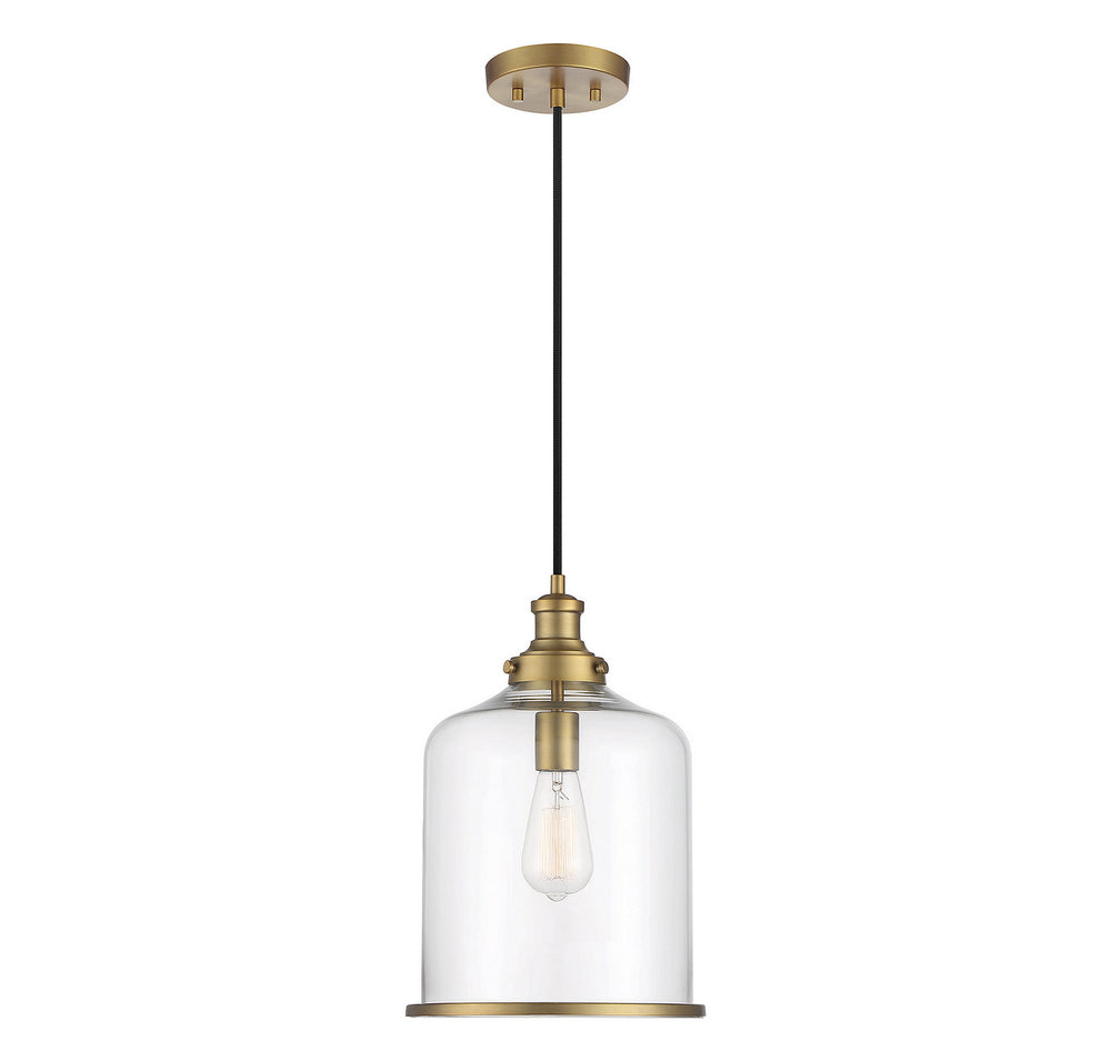 Meridian - One Light Pendant - Natural Brass- Union Lighting Luminaires Decor