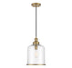 Meridian - One Light Pendant - Natural Brass- Union Lighting Luminaires Decor