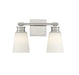 Meridian - Two Light Bathroom Vanity Light - Brushed Nickel- Union Lighting Luminaires Decor