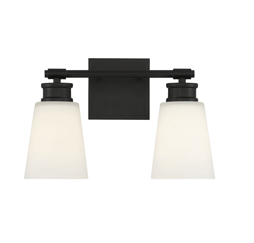 Meridian - Two Light Bathroom Vanity Light - Matte Black- Union Lighting Luminaires Decor