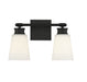 Meridian - Two Light Bathroom Vanity Light - Matte Black- Union Lighting Luminaires Decor