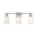 Meridian - Three Light Bathroom Vanity Light - Brushed Nickel- Union Lighting Luminaires Decor