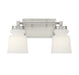 Meridian - Two Light Bathroom Vanity Light - Brushed Nickel- Union Lighting Luminaires Decor