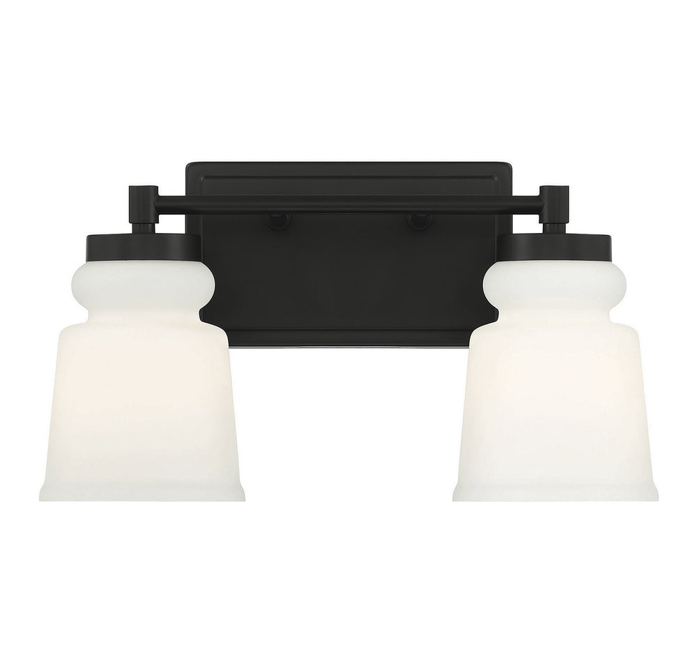 Meridian - Two Light Bathroom Vanity Light - Matte Black- Union Lighting Luminaires Decor