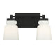 Meridian - Two Light Bathroom Vanity Light - Matte Black- Union Lighting Luminaires Decor