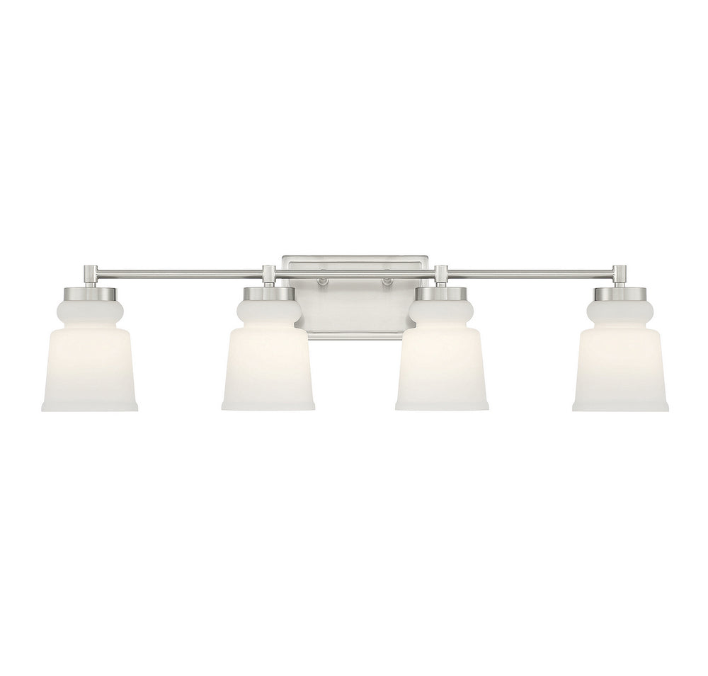 Meridian - Four Light Bathroom Vanity Light - Brushed Nickel- Union Lighting Luminaires Decor
