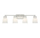 Meridian - Four Light Bathroom Vanity Light - Brushed Nickel- Union Lighting Luminaires Decor