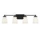 Meridian - Four Light Bathroom Vanity Light - Matte Black- Union Lighting Luminaires Decor