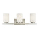 Meridian - Three Light Bathroom Vanity Light - Brushed Nickel- Union Lighting Luminaires Decor