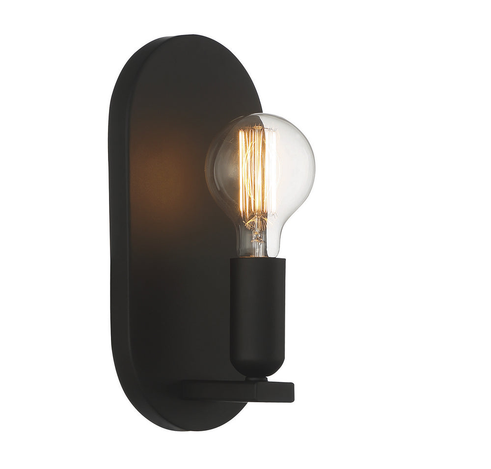 Meridian - One Light Wall Sconce - Matte Black- Union Lighting Luminaires Decor
