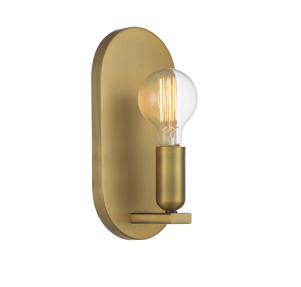 Meridian - One Light Wall Sconce - Natural Brass- Union Lighting Luminaires Decor
