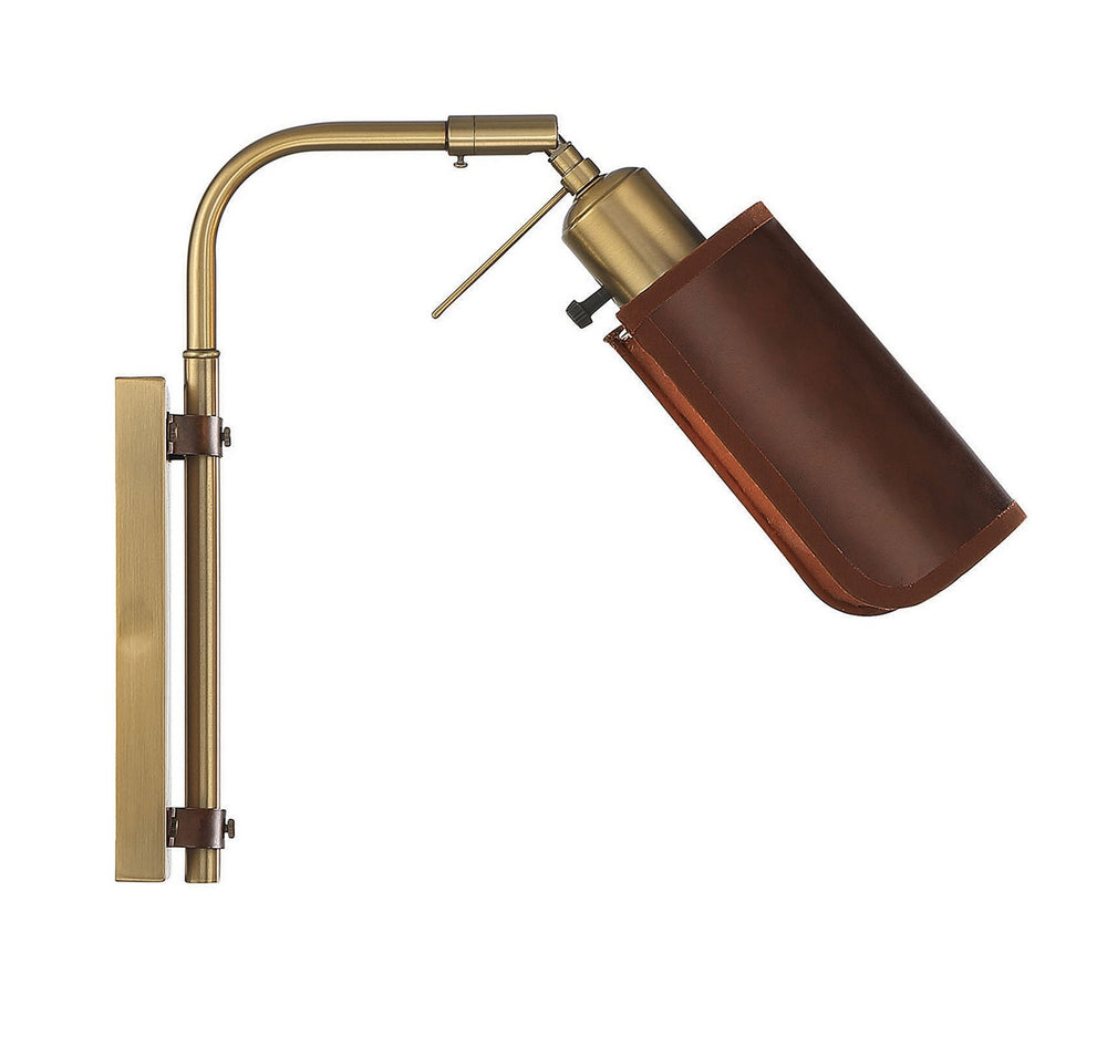 Meridian - One Light Wall Sconce - Natural Brass- Union Lighting Luminaires Decor