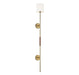 Meridian - One Light Wall Sconce - Natural Brass with Leather Accent- Union Lighting Luminaires Decor