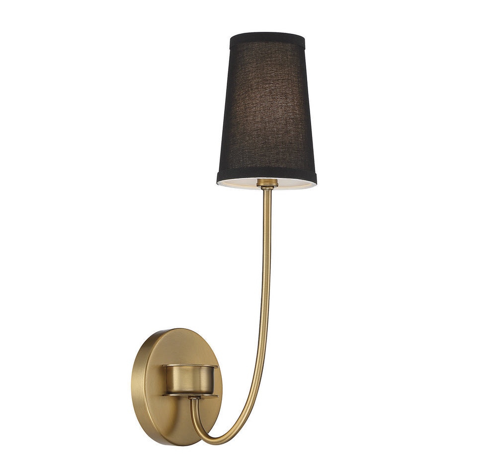 Meridian - One Light Wall Sconce - Natural Brass- Union Lighting Luminaires Decor