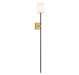 Meridian - One Light Wall Sconce - Black with Natural Brass Accents- Union Lighting Luminaires Decor