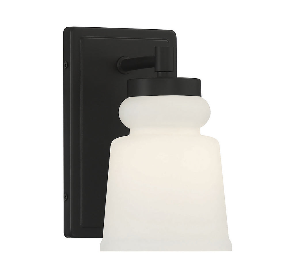 Meridian - One Light Wall Sconce - Matte Black- Union Lighting Luminaires Decor