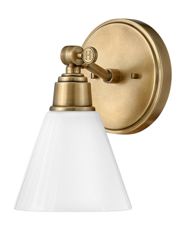 HINKLEY Poppy 14.75 in. 2-Light Heritage Brass Vanity Light 5932HB