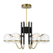 Visual Comfort Modern - LED Chandelier - Crosby - Glossy Black/Natural Brass- Union Lighting Luminaires Decor