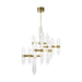Visual Comfort Modern - LED Chandelier - Langston - Plated Brass- Union Lighting Luminaires Decor