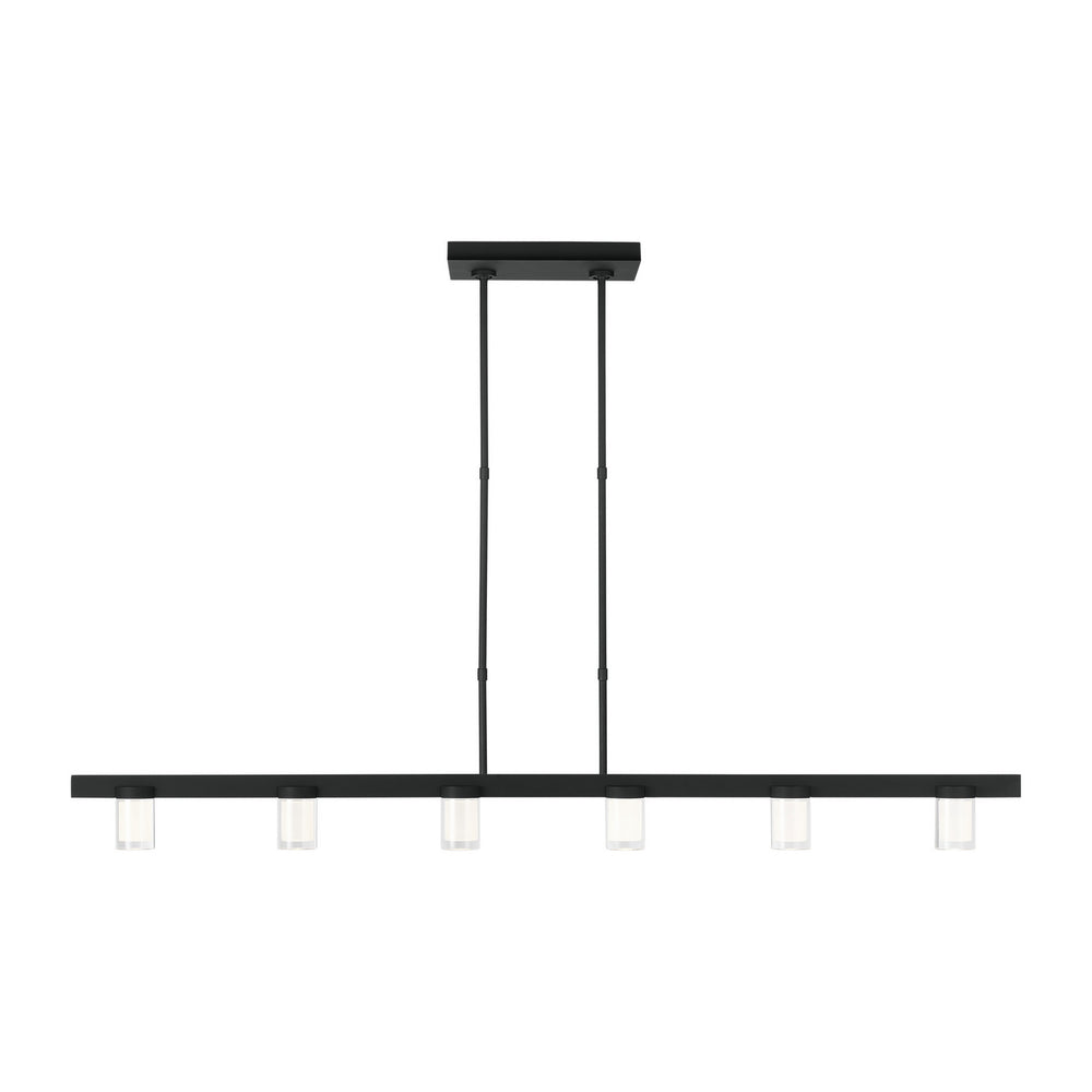 Visual Comfort Modern - LED Linear Suspension - Esfera - Nightshade Black- Union Lighting Luminaires Decor