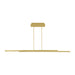 Visual Comfort Modern - LED Linear Suspension - Stagger - Natural Brass- Union Lighting Luminaires Decor
